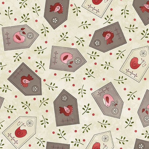 Birds of a Feather large birdhouse toss cream 2905-44