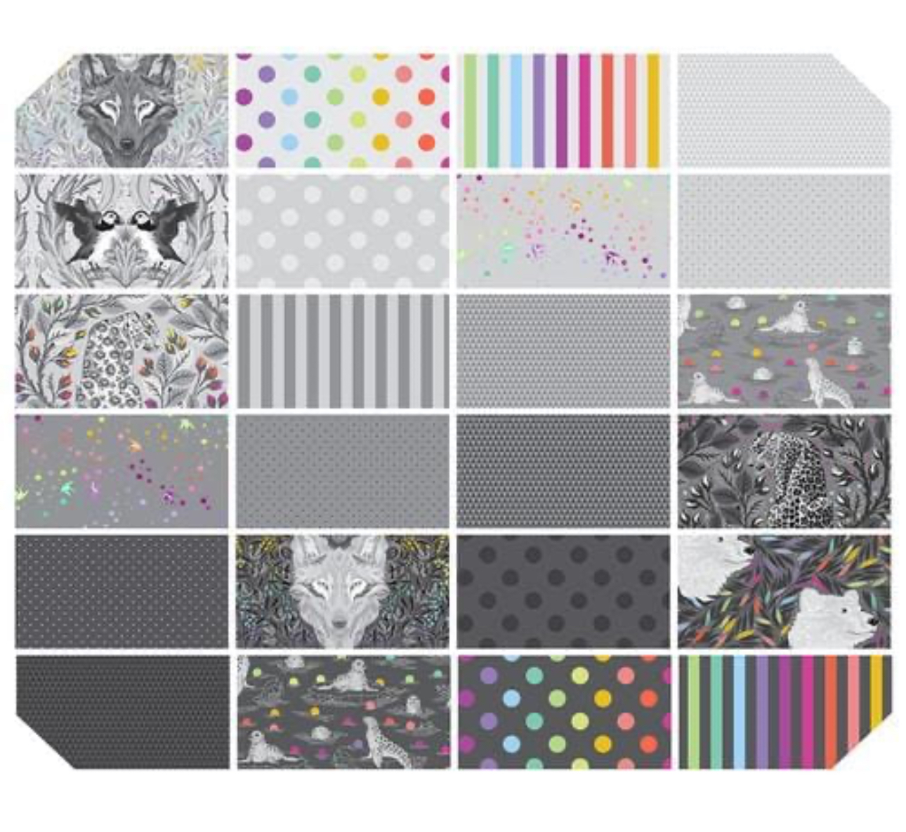 Tula Pink GRAYWORK 50cm bundle
