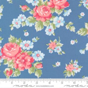 Cat Named Stitch Cabbage Rose Blue 55340-13