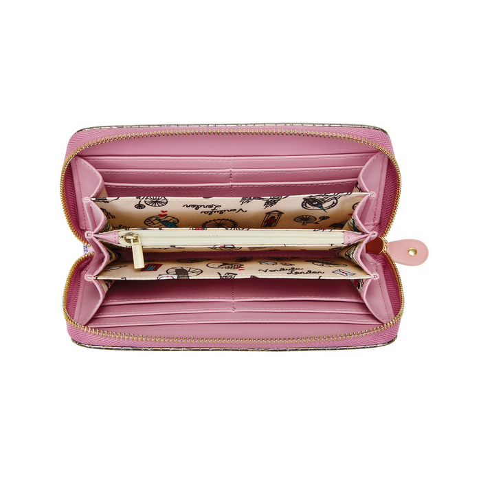 Vendula Sewing Shop - Raspberry Edition Large Ziparound Wallet - Image 3