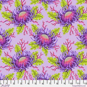 Tula Pink Floral Reef Friends & Anemones - Ultraviolet PWTP265.Ultraviolet