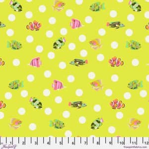 Tula Pink Floral Reef School Crossing - Seagrass PWTP268.Seagrass