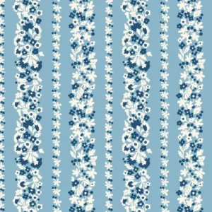 Liberty Denim Florals Topiary Stripe 01667402A
