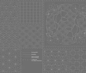 Devonstone Sashiko Stitchery Panel Steel