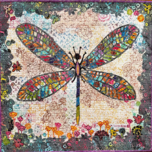 Dragonfly collage pattern by Laura Heine