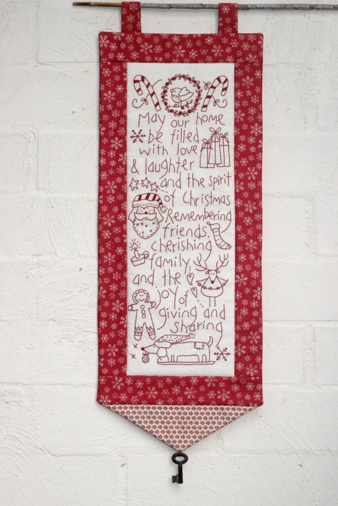 Spirit of Christmas pre-printed stitchery