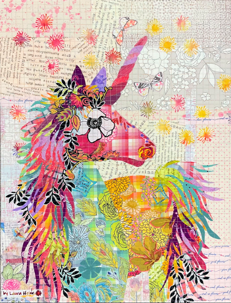 Mini Unicorn Collage pattern by Laura Heine
