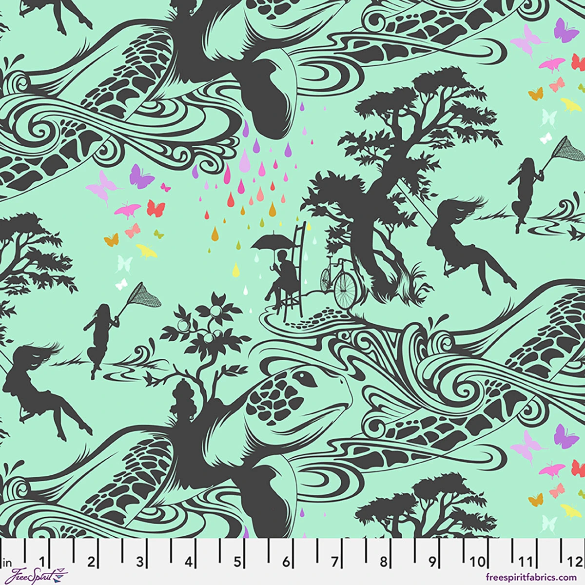 Tula Pink Prince Charming Deja Vu - Turtle Bay sweet mint PWTP276.SWEETMINT